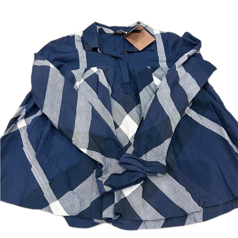 Authentic Burberry Dark Blue and White Garment
